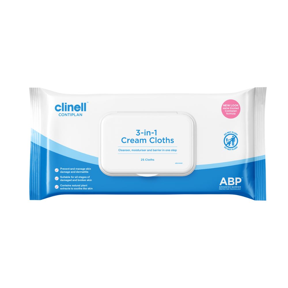 Clinell Contiplan 3-in-1 Cream Cloths 25