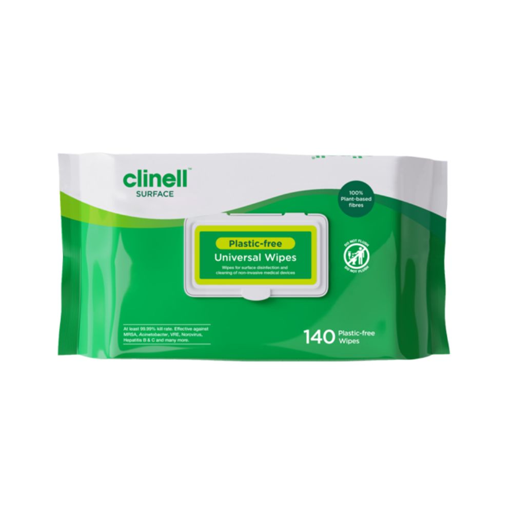 Clinell Universal Plastic Free Wipes Pack of 140