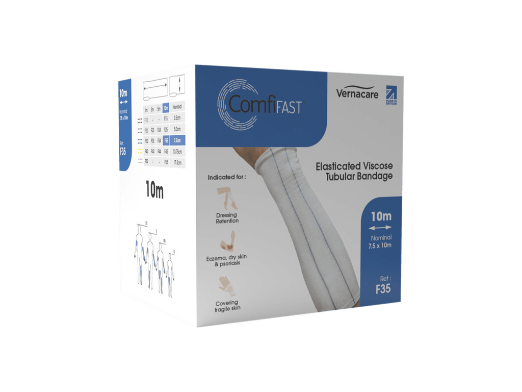 ComfiFast One Way Stretch Tubular Bandage Blue 7.5cm x 10m