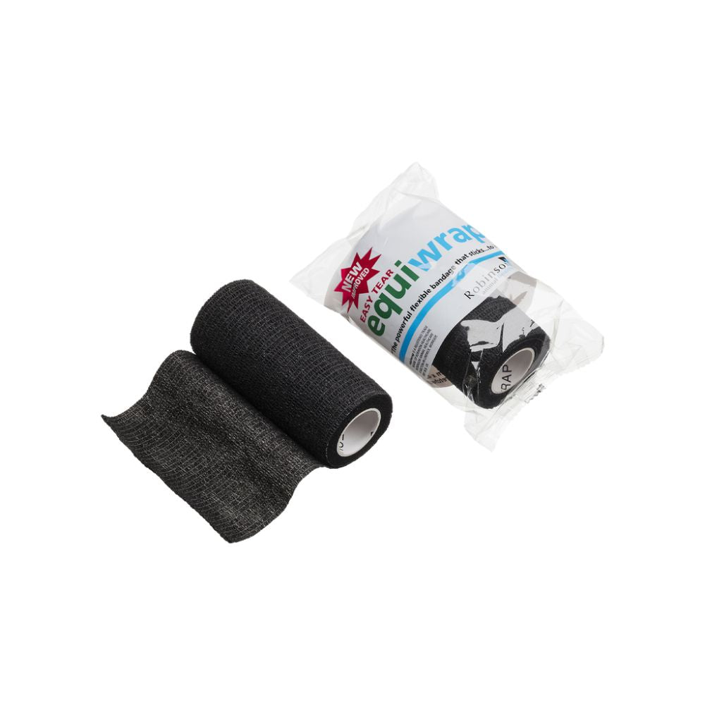 10cm x 4.5m Equiwrap Cohesive Bandage Black