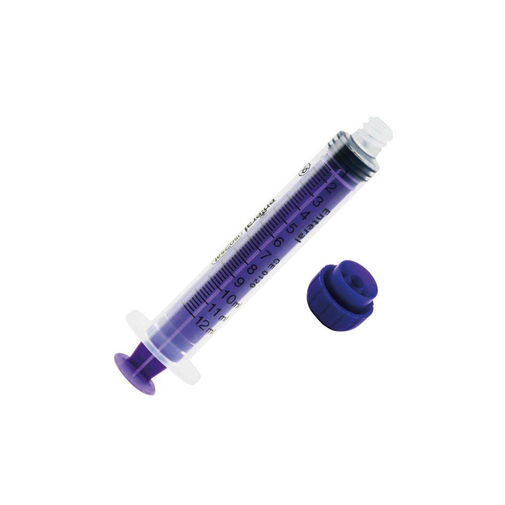 12ml ENFit Standard ISOSAF Single Use Syringe & Push Fit Cap