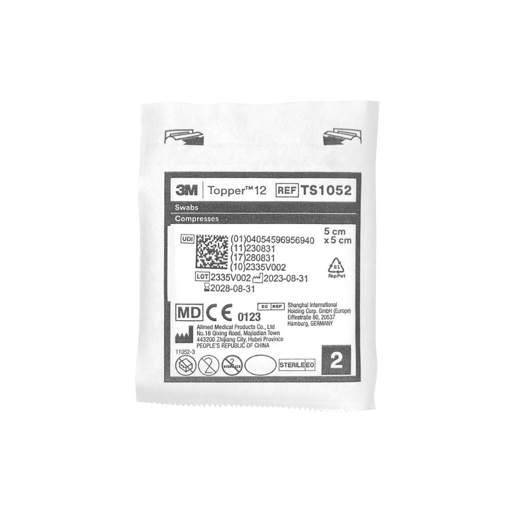 5cm x 5cm Topper 12 6 Ply Sterile Swabs 45 x 2