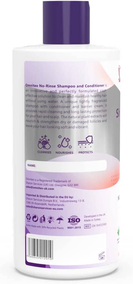Omnitex 500ml Rinse Free Shampoo & Conditioner