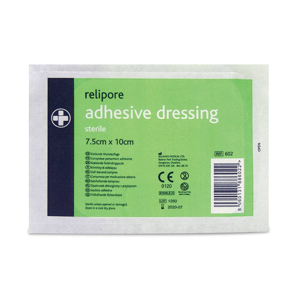 Relipore Adhesive Dressing Pads 10cm x 7.5cm  Box of 50 - UKMEDI - UK MEDICAL SUPPLIES