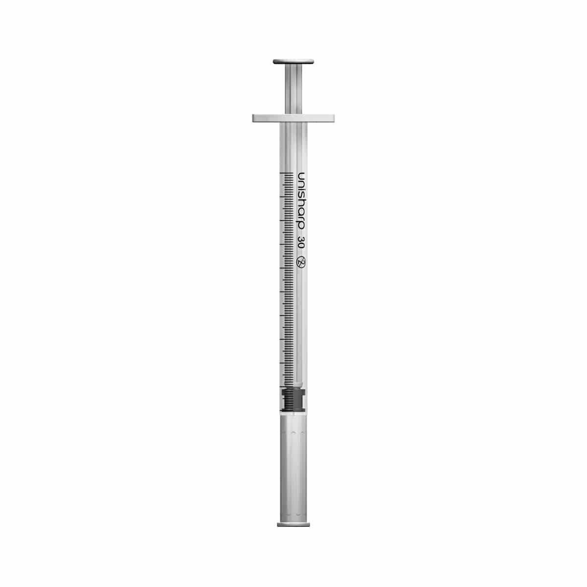 1ml 0.5 inch 29g Unisharp Syringe and Needle u100