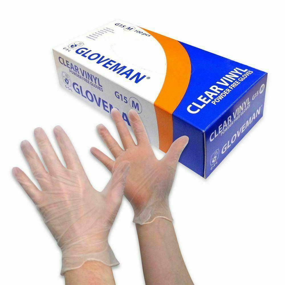 Gloveman Powder Free Clear Vinyl Gloves UKMEDI UK Medical Supplies