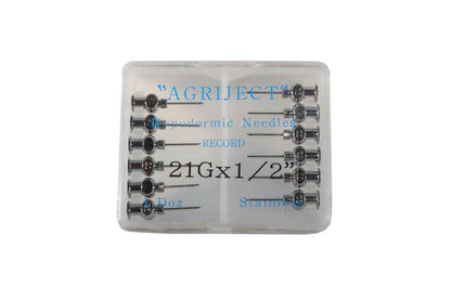 21g 1/2 inch Agriject Record Fit Needles x 12