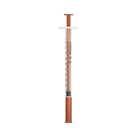 1ml 0.5 inch 30g Red Unisharp Syringe and Needle u100 UF30R UKMEDI.CO.UK