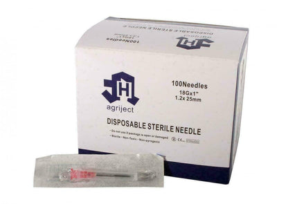 Agriject 18g 1.5 inch Agriject Disposable Needles Poly Hub 178120 UKMEDI - UK Medical Supplies