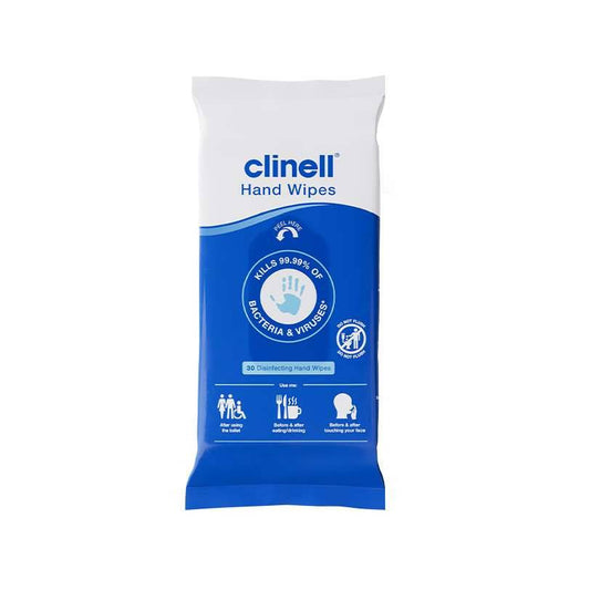 Clinell Antimicrobial Hand Wipes 30 Patient Pack - UKMEDI