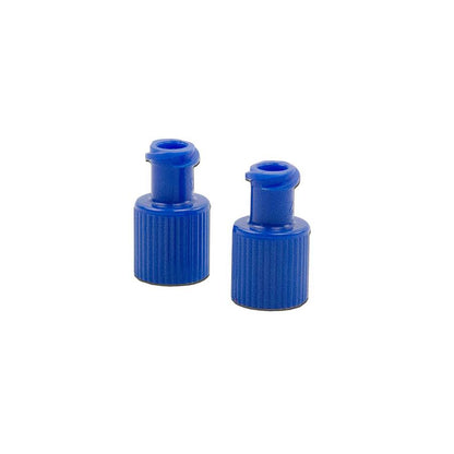 Blue Sterile Syringe Caps Combi Stopper Luer Fitting