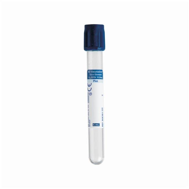 BD Vacutainer Trace Element 6ml K2 EDTA Blood Collection Tubes