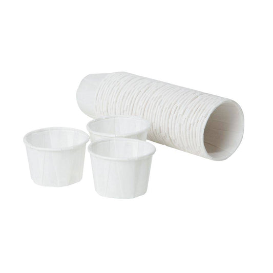 250 x 28ml Waxed Paper Medicine Disposable Pots - UKMEDI
