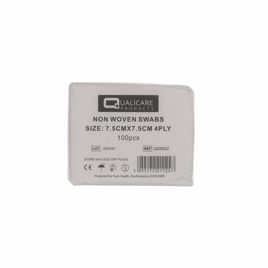 Gauze Swabs: 7.5cm x 7.5cm 4 Ply x 100