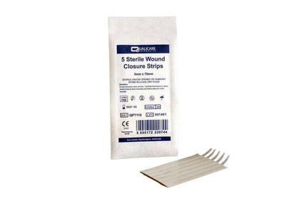 Wound closure strip 3mm x 75mm (5 strips)