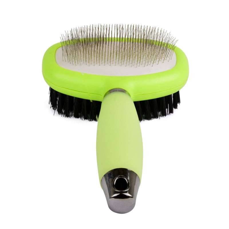 Teqler - Double-Sided Fur Brush with soft-handle - T191752 UKMEDI.CO.UK UK Medical Supplies