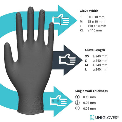 Unigloves BioTouch Black Gloves